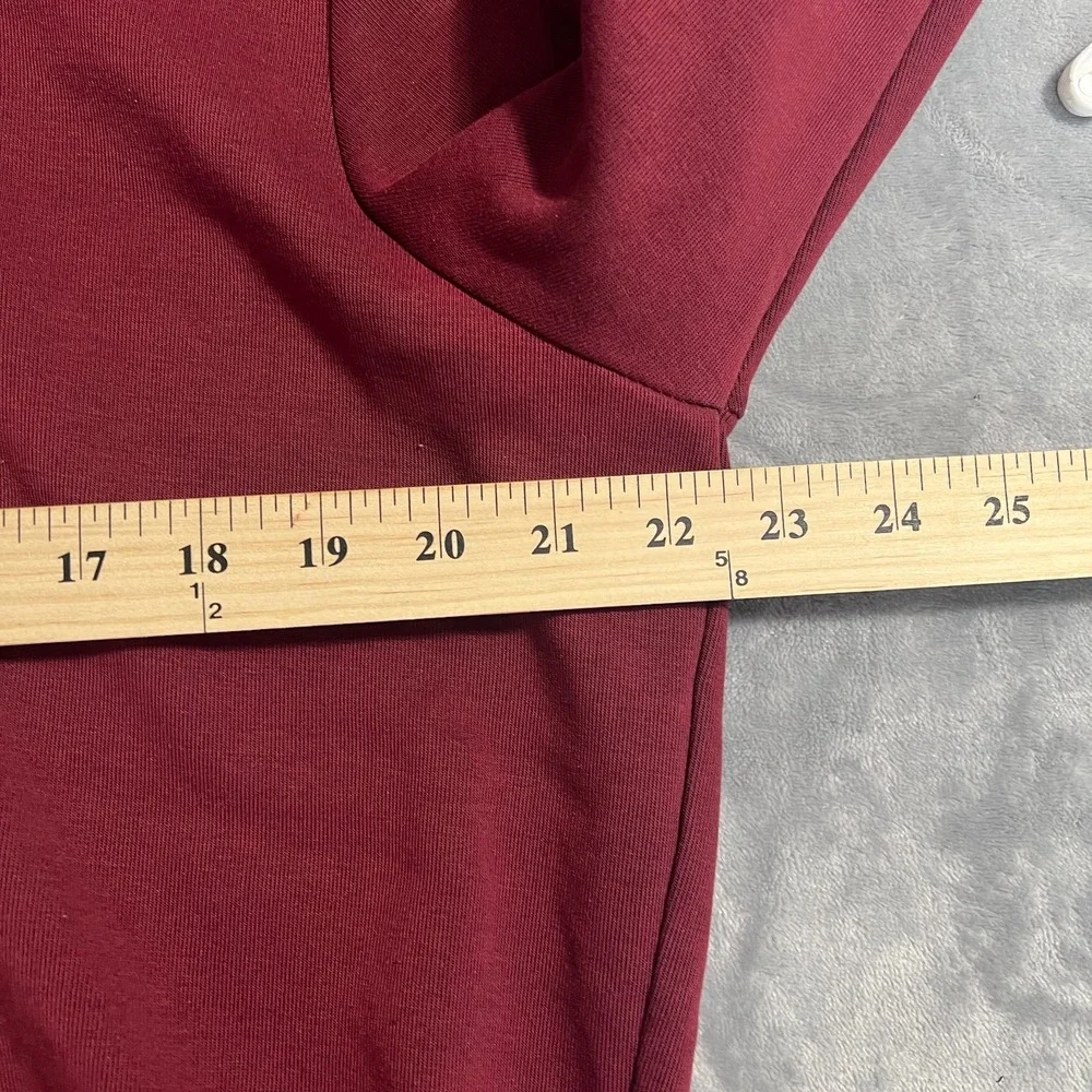 Polo Ralph Lauren Burgundy Red Hoodie Mens Large Full Zip Sweatshirt Black Pony